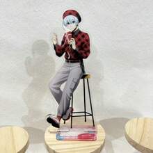 1个可爱蓝色锁形动漫钥匙扣，音乐艾萨克亚克力钥匙扣，凪动漫钥匙扣，巴基挂绳，汽车钥匙扣，崇礼书包挂件，可爱包包配件汽车用品，15厘米 - 彩色 - 查看 3