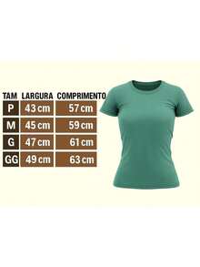 Kit 2 T-shirt Feminina Camiseta feminina de Manga Curta com Estampaa Floral Alegre e Gola Redonda - Multicolorido - Visão 3