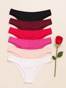 Calcinha conforto 100% algodão *kit com 5* - Multicolorido - Visão 3
