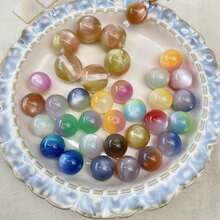 5pcs Colorful Acrylic Reversible Beads, DIY Jewelry Making, Craft Supplies, Friendship Gifts, Home Decor, Small Accessories - DIY - View 6