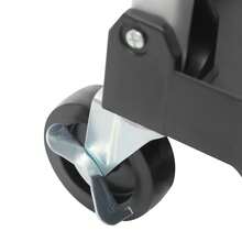 SanBouSi Foldable Rolling Service Cart Kitchen Storage Cart 3-Tier Service Carts With Wheels - Black and Red - View 10