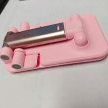 1pc Adjustable & Foldable Phone Holder, Portable Slouchy Desk Stand, Non-Slip Plastic Tablet Stand, No Battery Required Multi-Function Telescopic Folding Live Streaming Desktop Phone Holder, Office & Study Slouchy Tablet Stand - Multicolor - View 12