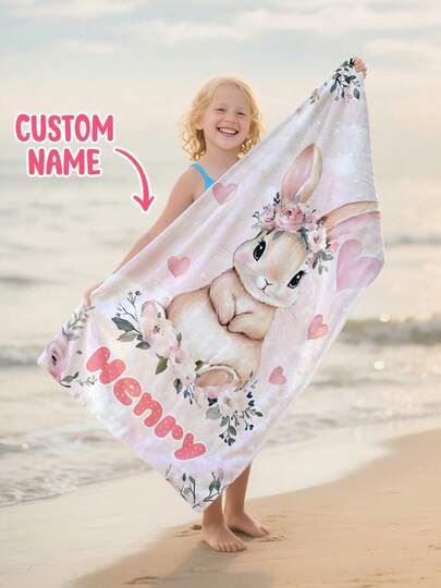 A Personalized Children's Beach Towel, A Perfect Summer Birthday Gift, Suitable For All Kinds Of Summer Occasions. Customize Beach Towels And Accessories For The Beach, Pool, Travel, Camping, Yoga, And More.