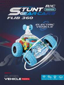 2.4G 4-Way Remote Control Electric Rotating Car - Wireless Remote Control Car For Kids - Cool Stunt Rotating Car - 360 Degree Rotating Toy Car With Lights - Gift For Boys, Back To School