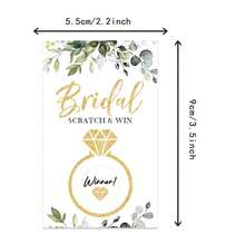 24/48 Pcs Bridal Shower Games Featuring Printed Scratch-Off Raffle Cards, A Fun Wedding Shower Activity With A Botanical Eucalyptus Design, Including 40 Cards And Stickers - Pink - View 6