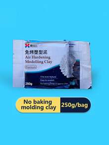 250g/500g Lightweight Air-Dry Clay - Colorable, No Baking Required - Suitable For Student Craft Projects - Easy To Shape, Non-Slip, Ideal For DIY Handcrafts - Creative Sculpting Clay - Material For Making Miniature Food Models - Simple Shaping Process - Multicolor - View 10