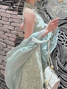 Women Midi Dresses - 單件綠色防曬上衣(高品質版) - 查看 3