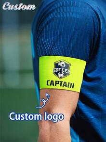 Customized Team Captain Armband With Team Emblem And Name | Adult Elastic Sports Captain Armband | Football Team Captain Armband - Multicolor - View 1