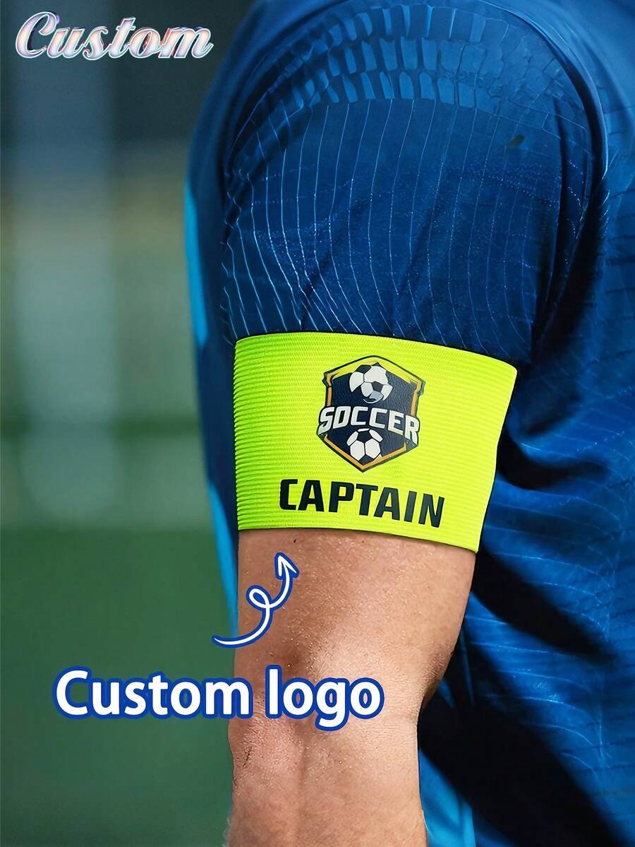 Customized Team Captain Armband With Team Emblem And Name | Adult Elastic Sports Captain Armband | Football Team Captain Armband - Multicolor - View 1
