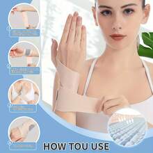 Lightweight Breathable Wrist Braces Wraps For Women & Men | Elastic Adjustable Hand Braces, Wrist Compression Straps And Support, Ideal For Sports, Wrist Care, Daily Use, Office, Exercise, Workout, Basketball, Tennis, Badminton - Multicolor - View 8