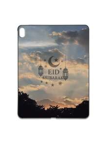 Eid Mubarak Crescent Moon, Star, Islamic Lantern, Geometric Pattern Matte Shockproof IPad Case, Tablet Accessories, Religious Gifts, Compatible With IPad 10th Generation/IPad A16/Kindle/IPad 11th Generation - Black - View 29