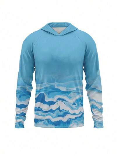 Men's Long Sleeve T-Shirt, Comfortable Top, Suitable For Outdoor Fishing Activities