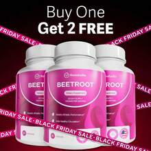 Minimal-3 Pack Of Rosabella Organic Beetroot Capsules (1300mg) For Blood Flow & Heart Health - 1 - Xem 1