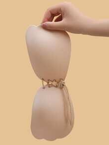 2 Pairs /1 Pair Of Strapless Invisible Bras, Reusable Folding Bras, Women's Invisible Bras, Invisible Backless Bras With Breast Stickers, Large Bras, Suitable For Most People - Multicolor - View 11