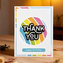 创意感谢卡切割模具、DIY剪贴簿相册和压花模板、贺卡制作工具、卡片纸切割工艺品、礼品卡制作模板模切。 - 銀色 - 查看 2