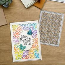 Creative Butterfly Backdrop Cutting Dies, DIY Scrapbooking Album And Embossing Stencil, Greeting Card Making Tool, Card Paper Cutting Crafts ,Gift Card Making Template Die Cuts. - Silver - View 8