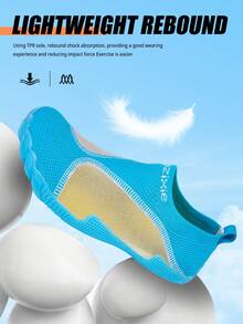 TOLLN 1 Pair Men's Soft Bottom Breathable Fitness Gym Treadmill Shoes - Blue - View 8