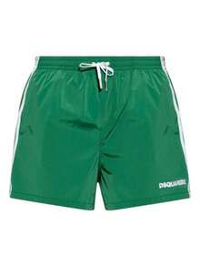 Classic Branded Shorts With Solid Color & Side Stripe Design - 彩色 - 查看 1