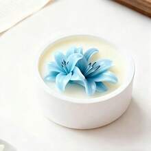 1pc Reusable Silicone Lily Flower Mold - Suitable For DIY Crafts, Wedding Decor, Clay/Resin/Candle/Soap/Plaster Molds - Home Decor, Wedding, Anniversary, Valentine's Day Gift - White - View 2