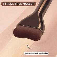 1pc Ultra-Thin Wide Paddle Foundation Brush, Seamless Concealer Brush, Small Pillow-Shaped Flat Soft Makeup Brush - Multicolor - View 3