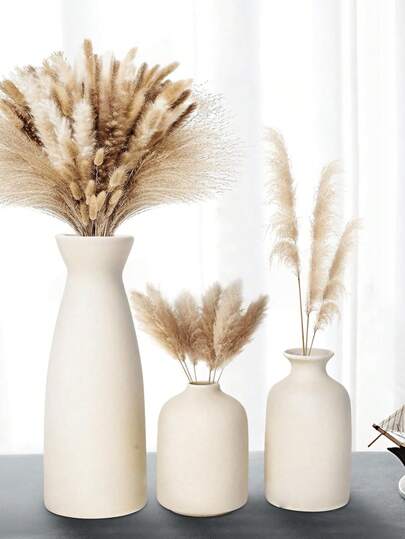 Jarrón de flores blanco, estilo minimalista adecuado para mesa de comedor moderna, estantería, decoración del hogar, chimenea, dormitorio, cocina, sala de estar, escritorio de oficina, regalo