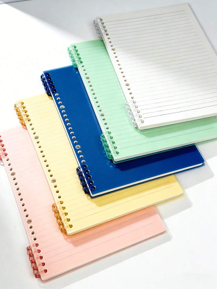 A4/B5/A5 Loose Leaf Notebook With 2 Ring Binders - Matte Transparent Cover, Durable PP Binding, Multi-Hole Punched (30/26/20) Suitable For School, Office, Diary, Notebook And Contract Binding - Fits A4/B5/A4 Size, Modern Aesthetic Binder, Back To School Notebook For Kids