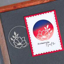 创意花朵切割模具，DIY剪贴簿相册和压花模板，贺卡制作工具，卡片纸切割工艺品，礼品卡制作模板模切。 - 銀色 - 查看 6