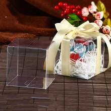 5/10/50/100pcs/Set Transparent Gift Boxes, Modern Clear PVC Gift Boxes, Suitable For Gifts, Parties - Clear - View 3