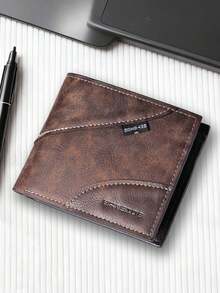 Men's Casual Business Matte Wallet, Slim Card Holder Coin Purse - Multicolor - View 2