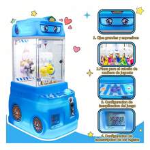 Rotacion Maquina De Peluches Garra Doll Con Leds Rgb Nuevo - Azul - Ver 2