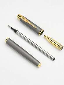 STONEGO Metal Ballpoint Pen, Black Ink, Medium Tip (1.0mm), Smooth Writing, Retractable Tip, Business Gift Pen, Signature Pen, Unisex, Suitable For Office/Administrative Personnel, Premium Metal Pen, Essential For Back To School Season - one-size - View 4