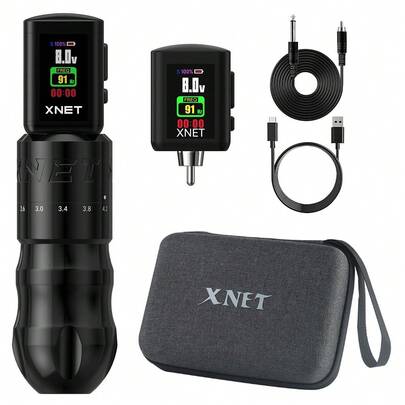 Xnet 1pc Wireless Tattoo Machine With 2000mAh Tattoo Power Supply, Brushless Motor Rotary Tattoo Pen, Battery Suitable For Tattoo Needles And Supplies, Suitable For Tattoo Artists And Beginners