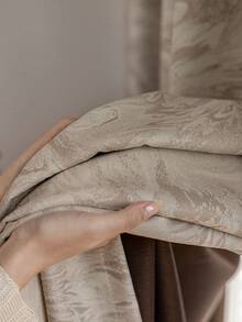 1 tấm vải rèm cản sáng cách nhiệt - 99% polyester chống tia UV, kiểu treo có túi luồn thanh rèm, dệt trơn không tẩy trắng, chủ đề nghệ thuật phòng ngủ, phủ lớp cản sáng cách nhiệt, giảm tiếng ồn - Lý tưởng cho phòng ngủ, nhà nông thôn và trường học giúp ngủ sâu giấc (Trọng lượng vải 280g) - Nhiều màu - Xem 8