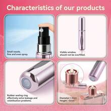 Forebile Refillable Perfume Portable Atomizer Bottle Refillable Perfume Spray, Travel Perfume (5ml, 4 Pack) (Purple, Pink, Green, Red) - MàuD - Xem 3