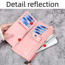 Mattel 1pc Cartoon Witch Hunter Printed Long Slim Wallet Card Holder, Large Capacity Portable High-Value Card Wallet, Random Delivery - Multicolor - View 7