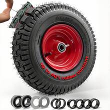 GLDYTIMES 13x5.00-6 无内胎轮胎带轮毂，13x5-6 无内胎草坪拖拉机轮毂，带 3-6 英寸偏置轮毂和 3/4 英寸或 5/8 英寸衬套，防刺穿轮胎，橡胶含量高达 40% - 黑色 - 查看 6