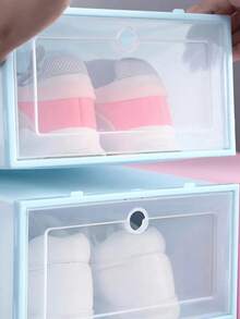 Zapatera Caja Apilable Plegable Organizador Multiusos, Con 4 Diferentes Colores - Blanco - Ver 9