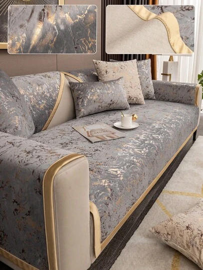 غطاء أريكة من الشينيل قطعة واحدة، غطاء أريكة عالمي لجميع الفصول، يشمل غطاء وسادة وظهر الأريكة، واقي للأريكة، مناسب للغرفة النوم والمكتب وغرفة المعيشة وديكور المنزل