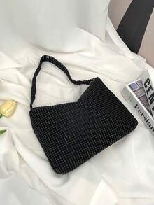 韩版时尚腋下包，夏季新款女士水钻装饰包，彩色单肩包 - 彩色 - 查看 12