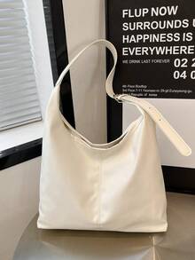 复古通勤纹理单肩包，新款韩版时尚腋下包，女士手提包 - 彩色 - 查看 9