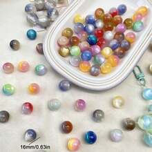 5pcs Colorful Acrylic Reversible Beads, DIY Jewelry Making, Craft Supplies, Friendship Gifts, Home Decor, Small Accessories - DIY - View 4