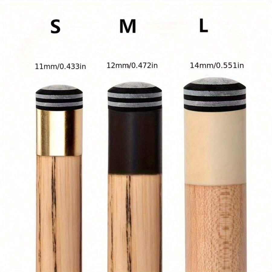 2pcs 11mm/12mm/14mm Multi-Layer Billiard Cue Tips, Professional Snooker And American Pool Cue Tips, Durable And Perfect Fit. Premium Pigskin Material, Billiard Equipment Accessories - 2Pcs - View 1