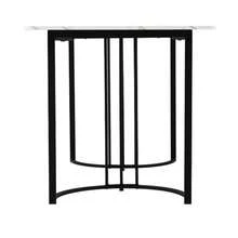 Tavolo da pranzo 140 x 80 cm (1 pezzo), tavolo da cucina moderno, struttura in metallo, tavolo rettangolare con piano in marmo moderno, piedini regolabili, ideale per la sala da pranzo o il soggiorno, bianco/nero - Bianco - Visualizzare 8