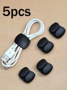 20个/10个/5个彩色线缆夹,彩色线缆整理夹,多功能线缆固定器,多用途线缆管理夹 - 耐用塑料材质,适用于充电线、耳机和耳塞,易于缠绕整理,充电线/手机线收纳工具,适用于办公室、宿舍、家居装饰 - 彩色 - 查看 26