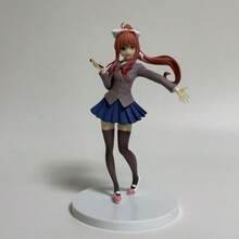 心跳文学俱乐部！动漫人物手办，可爱少女桌面摆件，约18厘米高，莫妮卡、沙优里、夏树、优里手办，动漫桌面摆件，心跳文学俱乐部手办，心跳文学俱乐部周边（透明或白色底座随机） - 彩色 - 查看 9