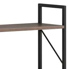 5 Tiers Bookcase Tall Book Shelf With Metal Frame, Industrial Display Storage Rack, Shelving Units For Living Room Bedroom Home Office Kitchen, Rustic Brown Book Shelves - Mocha Brown - View 8