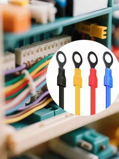 102 st universalkabelterminalsats | Innehåller isolerade ring- och gaffelterminaler, han- och honkontakter för fordons- och marinelektriska kabelanslutningar - Batteri ingår ej