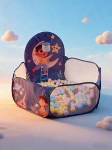 1pc/Large Foldable Children's Ball Pool Fence, Suitable For Outdoor Camping Ball Pools For Boys And Girls, Portable Indoor And Outdoor Baby Fences, Breathable Mesh Soft Polyester Fiber Material, Easy To Clean, Children's Easter Gifts, Birthday Gifts (Excluding Balls), Christmas Gifts, Halloween Gifts, Thanksgiving Gifts, New Year Gifts - Multicolor - View 2