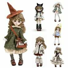 SD娃娃 30厘米高 BJD 六尖高跟公主人偶 优雅连衣裙 塑料材质 换装 - 彩色 - 查看 4