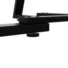 Round Dining Table (One Piece) Kitchen Table Breakfast Table Metal Table Legs Marble Style Black And White - Black - View 7